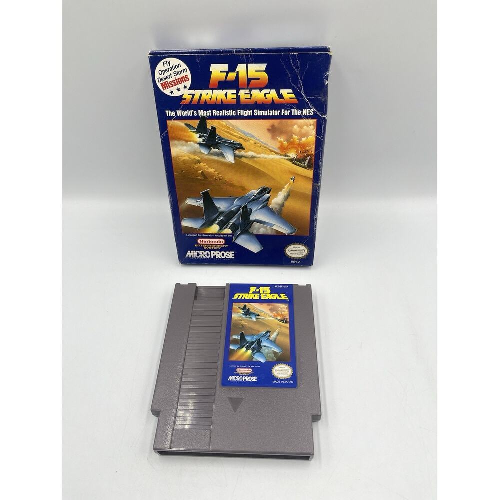 F-15 Strike Eagle (Nintendo NES, 1992) - BOX + CART ONLY *AUTHENTIC